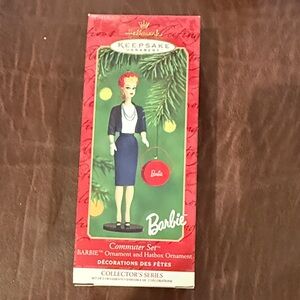 Hallmark Barbie Commuter Ornament in Red and Navy